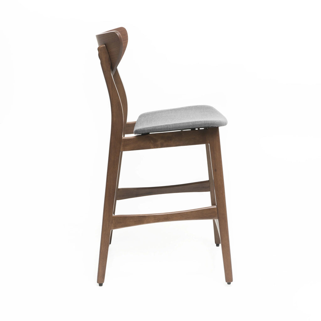 Dark Grey Fabric Counter Chair, Set of 2 W890