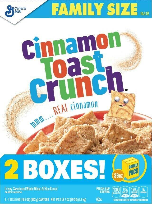Cinnamon Toast Crunch Cereal, 2 Boxes - 38.6 oz E388