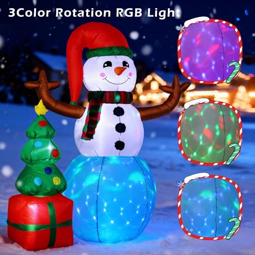 Scary Clown Mask & Inflatable Snowman Decor U446915