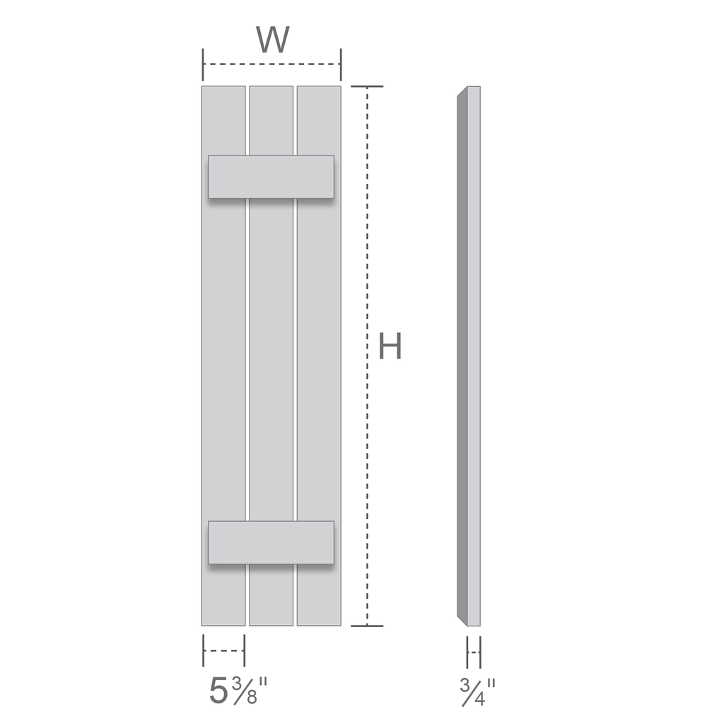 Rough Sawn Western Red Cedar Framed Board-n-Batten Shutters with Z-Bar N548233